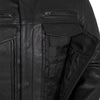 Load image into Gallery viewer, First MFG Co. Raider Men&#39;s Motorcycle Leather Jacket (Black)