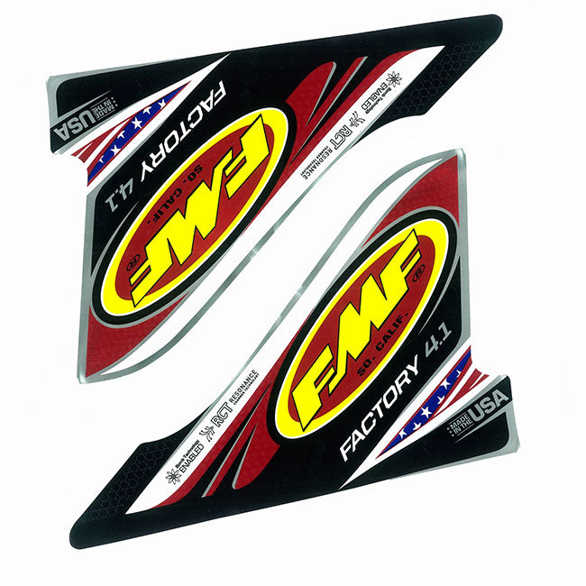 FMF FACTORY 4.1 U.S.A. 2-PART WRAP LOGO DECAL REPLACEMENT