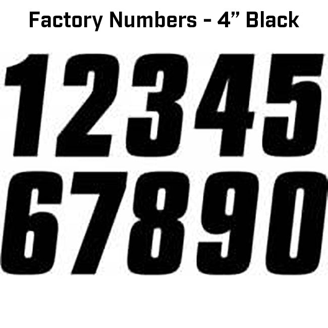 FACTORY NUMBER 4 INCH - 3 PACK BLACK 100mm
